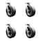 Service Caster Greenlee Caster Set - MA6065 GMX Cart - 4 Swivel Bolt On Swivel Locks - SCC GRE-SCC-100S1030-SNB-BSL-4 - alternate 1
